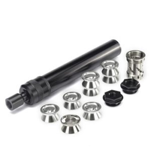 1.25"OD 6.9"L Solvent Trap Fuel Filter 1/2×28+5/8×24 K Cup 1x SS Cup,7x Alu Cups + Trilug 3 Lug +1/2×28 or 5/8×24 Adapter Combo