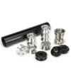 1.25"OD 6.9"L Solvent Trap Fuel Filter 1/2×28+5/8×24 K Cup 1x SS Cup,7x Alu Cups + Trilug 3 Lug +1/2×28 or 5/8×24 Adapter Combo