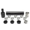 1.25"OD 6.9"L Solvent Trap Fuel Filter 1/2×28+5/8×24 K Cup 1x SS Cup,7x Alu Cups + Trilug 3 Lug +1/2×28 or 5/8×24 Adapter Combo