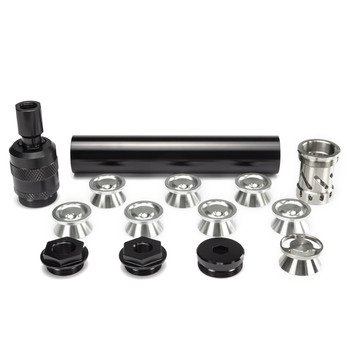 1.25"OD 6.9"L Solvent Trap Fuel Filter 1/2×28+5/8×24 K Cup 1x SS Cup,7x Alu Cups + Trilug 3 Lug +1/2×28 or 5/8×24 Adapter Combo