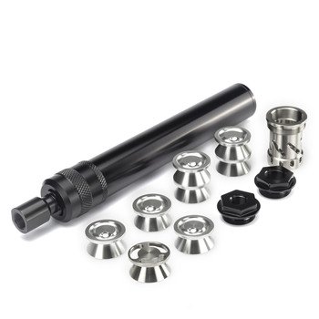 1.25"OD 6.9"L Solvent Trap Fuel Filter 1/2×28+5/8×24 K Cup 1x SS Cup,7x Alu Cups + Trilug 3 Lug +1/2×28 or 5/8×24 Adapter Combo