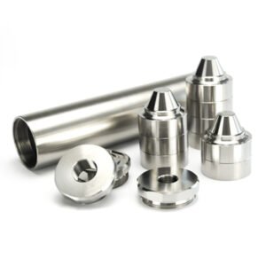 7.8" Titanium Solvent Trap Fuel Filter – 1.5" OD, 1.375x24, 1/2x28 + 5/8x24