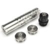 7"L 1.5"OD Dodecagonal Stainless Steel Modular Solvent Trap 5/8×24+1/2×28 1.375×24 MST+ 13.5x1LH,1/2×28,9/16×24,.578×28 Booster