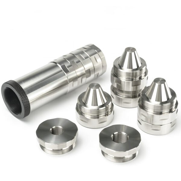 7"L 1.5"OD Dodecagonal Stainless Steel Modular Solvent Trap 5/8×24+1/2×28 1.375×24 MST+ 13.5x1LH,1/2×28,9/16×24,.578×28 Booster