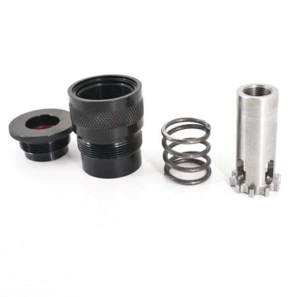 8.85"L 1.85"OD Carbon Fiber Modular Solvent Trap MST 8x Aluminum Cups 1/2×28,5/8×24 with 1/2×28,.578×28.9/16×24,13.5x1LH Booster