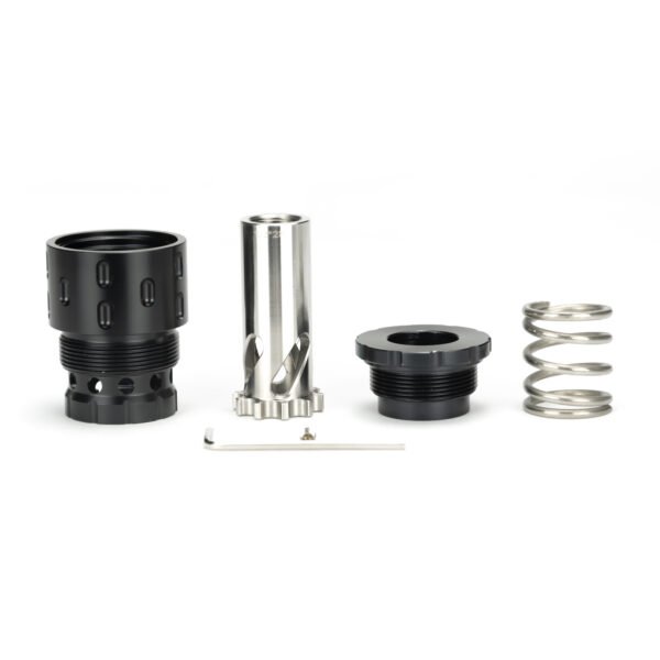 7"L 1.5"OD Dodecagonal Stainless Steel Modular Solvent Trap 5/8×24+1/2×28 1.375×24 MST+ 13.5x1LH,1/2×28,9/16×24,.578×28 Booster