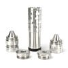 7"L 1.5"OD Dodecagonal Stainless Steel Modular Solvent Trap 5/8×24+1/2×28 1.375×24 MST+ 13.5x1LH,1/2×28,9/16×24,.578×28 Booster