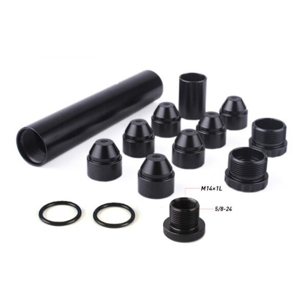 6″Lx1.05″OD Aluminum Solvent Trap Kit with Dry Storage Cups (1/2×28 or 5/8×24)
