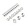 6″Lx1.05″OD Aluminum Solvent Trap Kit with Dry Storage Cups (1/2×28 or 5/8×24)