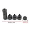 6.6inch Modular Solvent Trap Stainless Steel Booster Inside 7.2mm Hole .28Cal