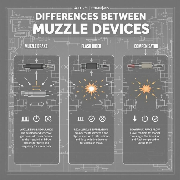 muzzle brake vs flash hider vs compensator